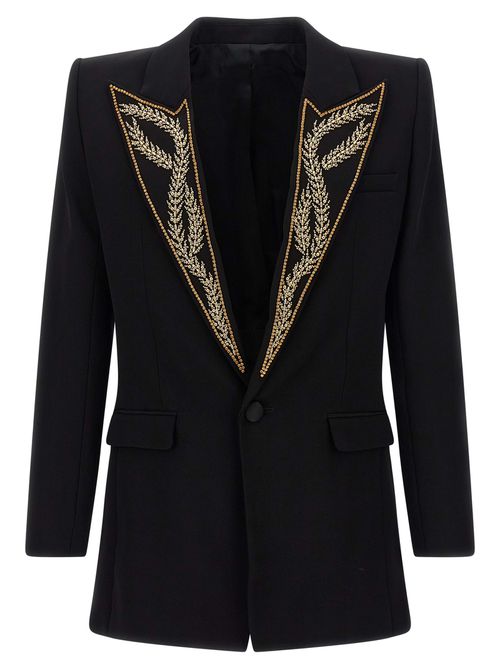 Leaf Embroidery Blazer