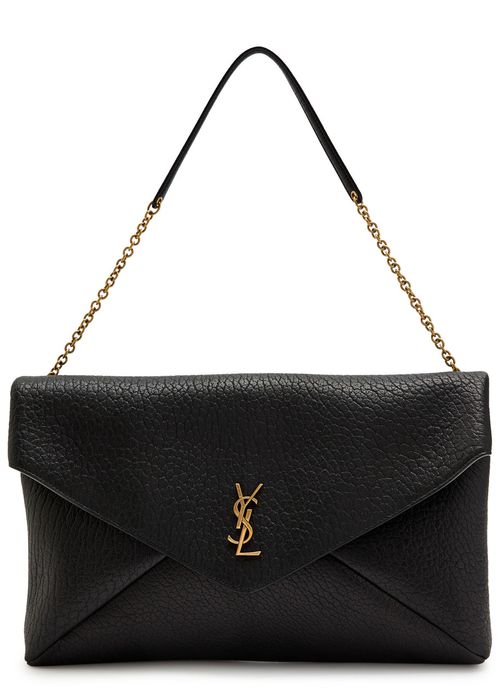 Envelope Grained Leather Pouch