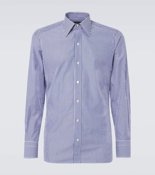 Bengal stripe cotton-blend shirt