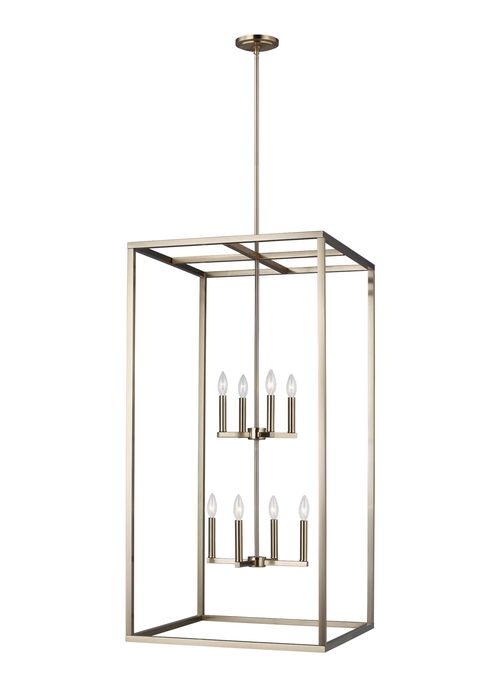Sea Gull Moffet Street 8-Light Foyer Light in Satin Bra