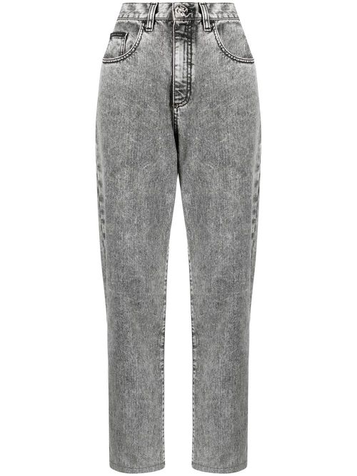 Distressed mom-fit jeans - Grey