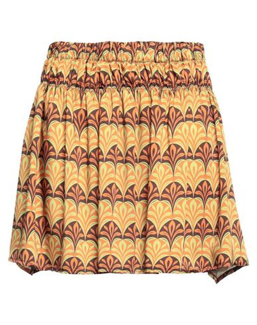 Woman Mini skirt Orange Size L Polyester