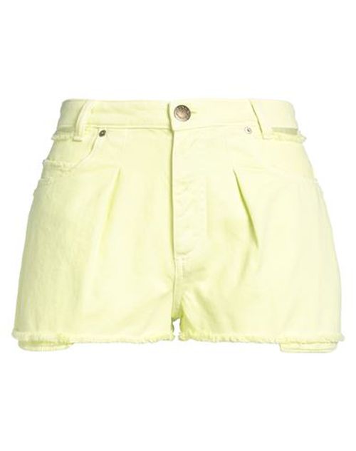 Denim Woman Denim shorts Lime green Size 26 Cotton