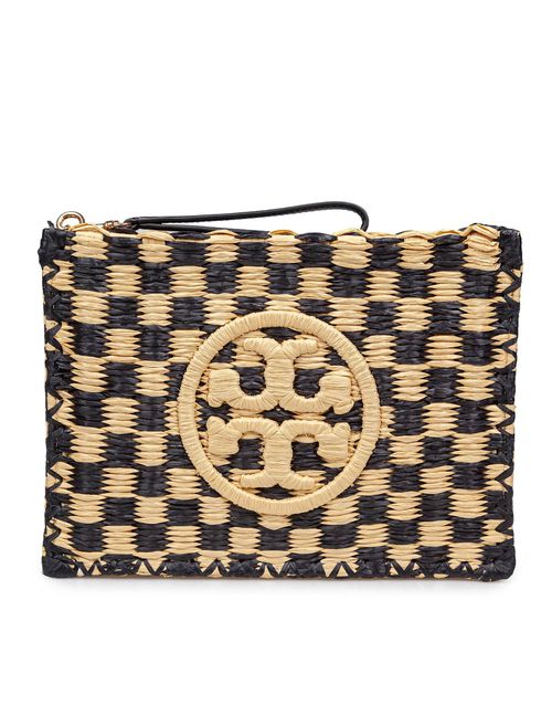 Pouch Ella In Raffia In Raffia Natural And Black Color