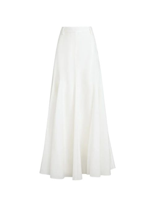 Flared Maxi Skirt — White