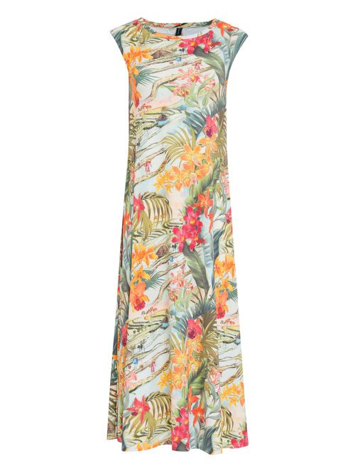 Floral-print dress - Green
