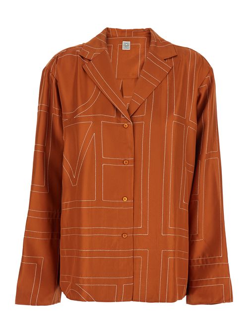 Totême Monogram Patterned Button-Up Shirt