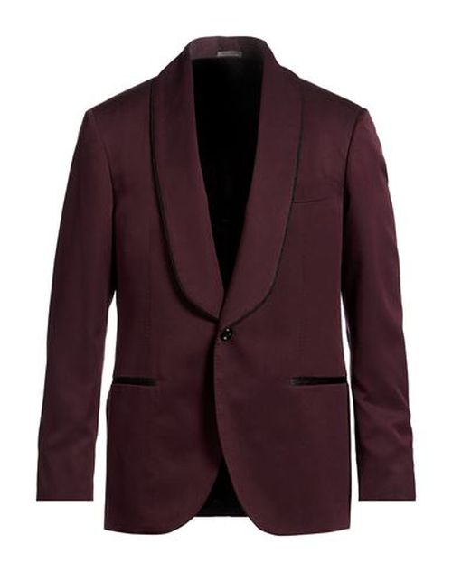 Man Blazer Burgundy Size 40 Silk
