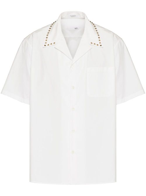 Rockstud Untitled stud-embellished bowling shirt - White