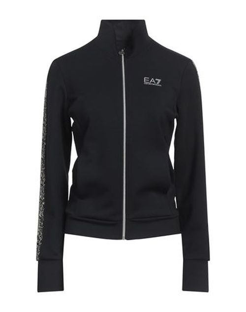 Woman Sweatshirt Black Size L Polyester, Modal, Elastane