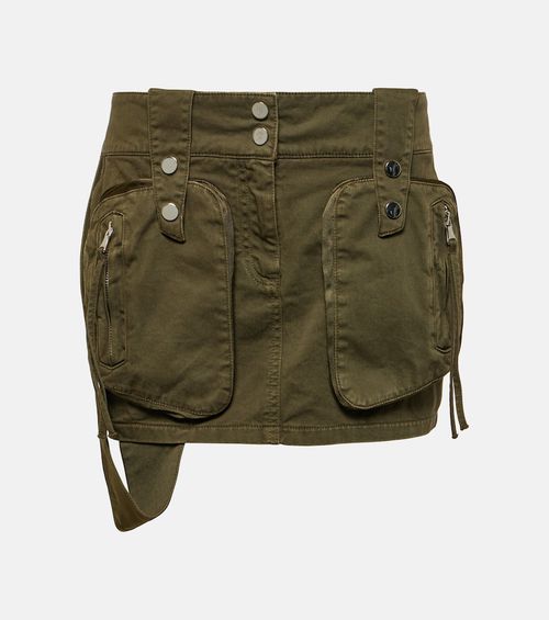 Cotton twill miniskirt
