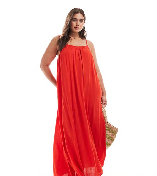 Floaty maxi cami dress in red