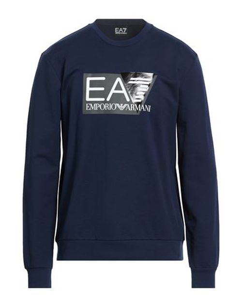 Man Sweatshirt Midnight blue Size L Cotton, Elastane