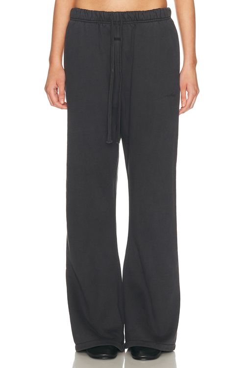 Fear of God ESSENTIALS Signature Classic Fit Flare Fleece Sweatpant in Faded Black - Black. M also in L, S