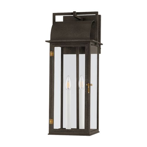 Bohen 2-Light Outdoor Wall Sconce in French Iron with Patina Bra