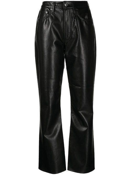 High-waisted flared trousers - Black