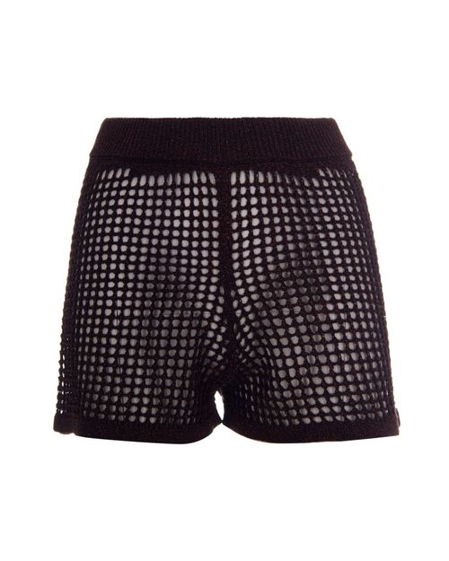 Brown Crochet Shorts