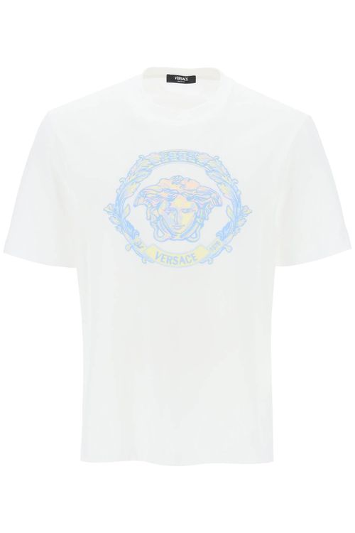 -T Shirt Ricamo Medusa-Uomo