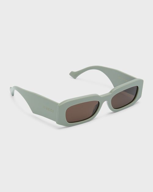 Men's GG1426Sm Acetate Rectangle Sunglasses