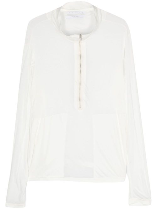 Half-zip modal sweatshirt - White