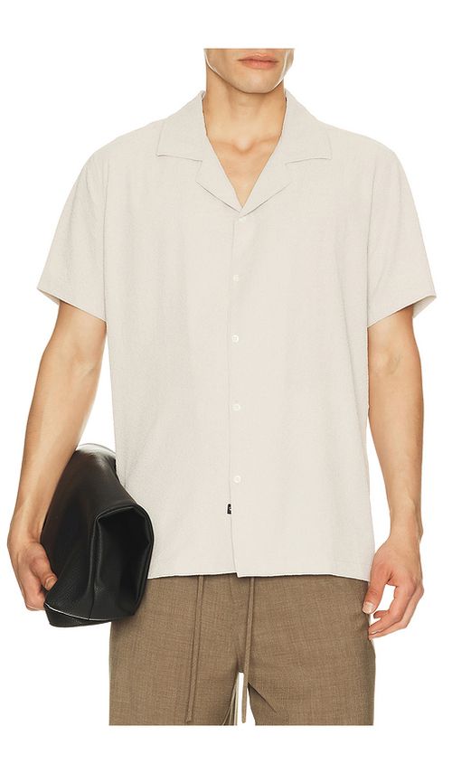Rails Amalfi Camp Collared Shirt in Grey. - XL/1X also in S