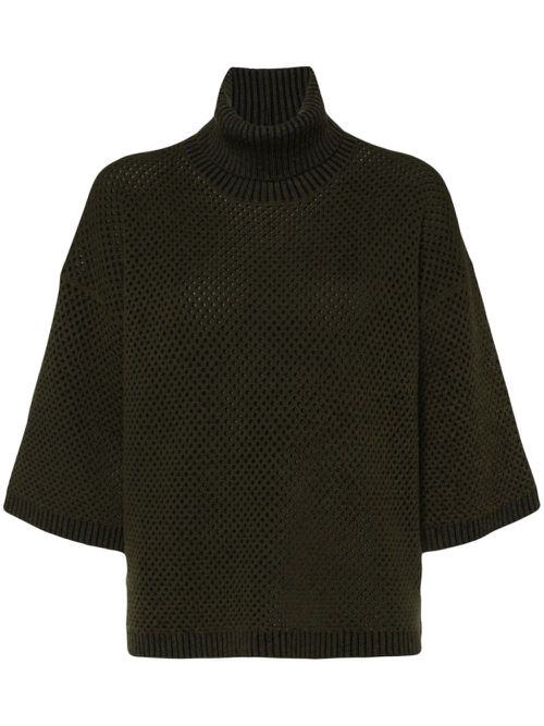Open-knit jumper - Green