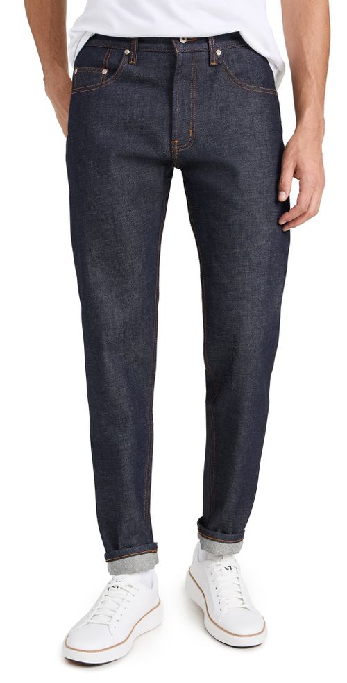 Easy Guy Dirty Fade Selvedge Jeans Indigo x White