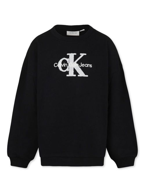 Embroidered-logo sweater - Black