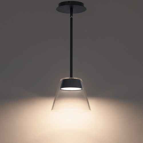 Black LED Mini Pendant from the Chandra Collection