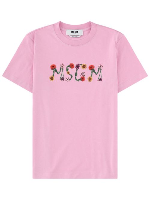 Pink Graphic Crew Neck T-Shirt