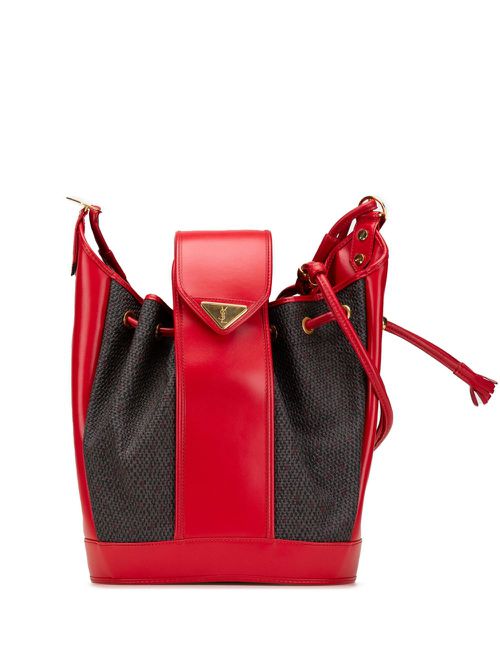 Saint Laurent Pre-Owned 20th Century Coated Canvas bucket bag - Grey