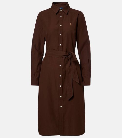 Cotton and linen shirt dress