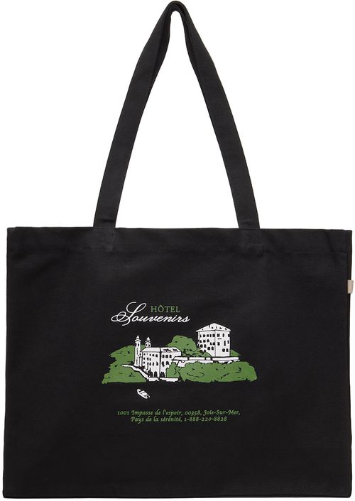 A.P.C. Black JJJJound Edition 'Hôtel Souvenirs' Tote
