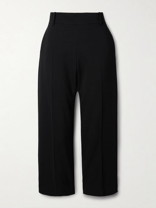 Callen Crepe Straight-leg Pants - Black