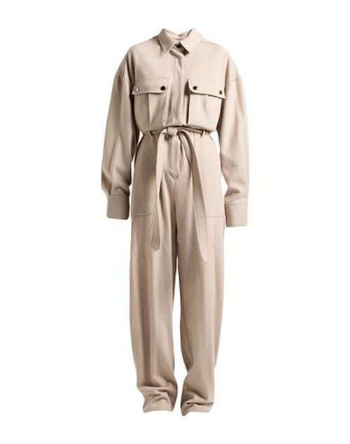 Woman Jumpsuit Beige Size 2 Wool
