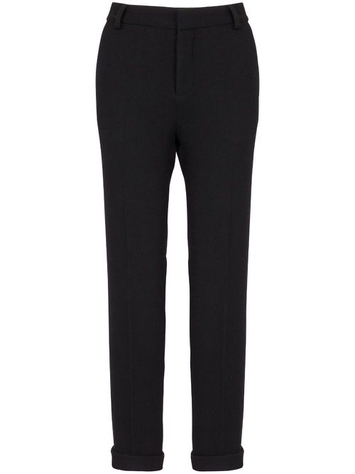 High-waisted tapered-leg trousers - Black