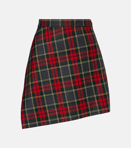 Infinity plaid virgin wool miniskirt