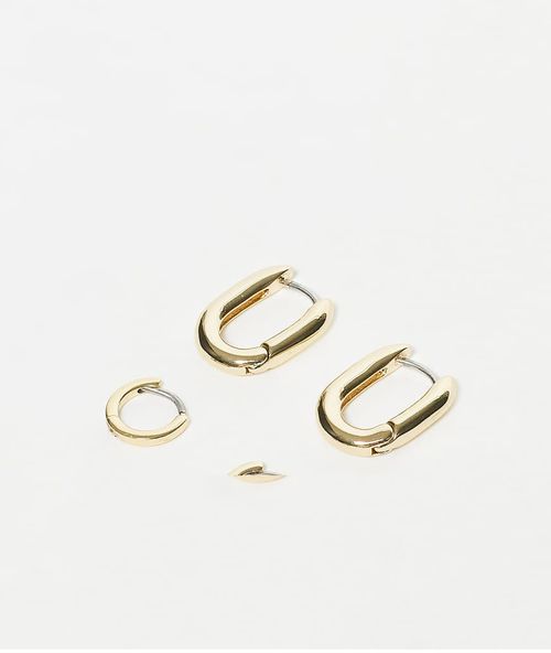 & multi size hoop earrings 2-pack in gold