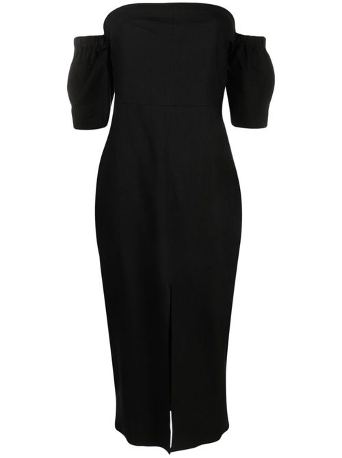 Stony off-shoulder midi dress - Black