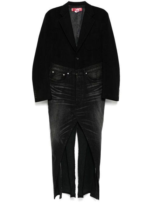 Patchwork coat - Black