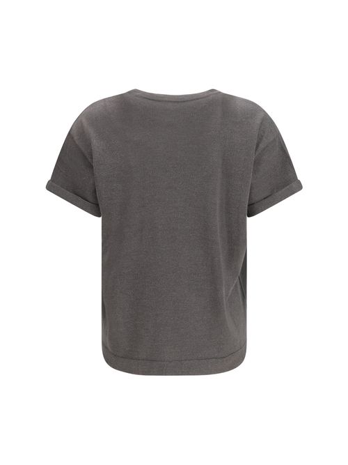 Cashmere Blend T-Shirt — Gray