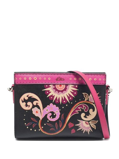 Paisley floral crossbody bag - Black