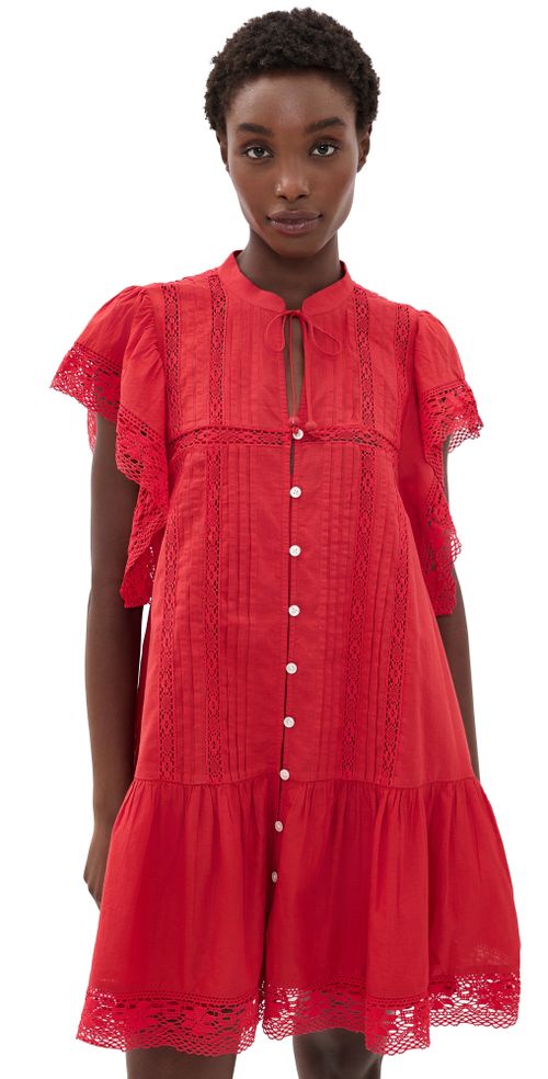 Pippa Solid Mini Dress Red