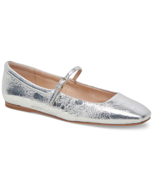 Women's Reyes Mary Jane Flats - Metallic Silver Leather