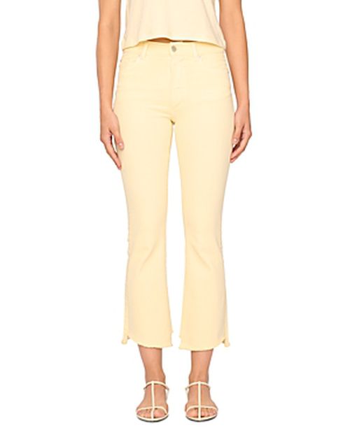 Bridget High Rise Bootcut Jeans in Pale Yellow