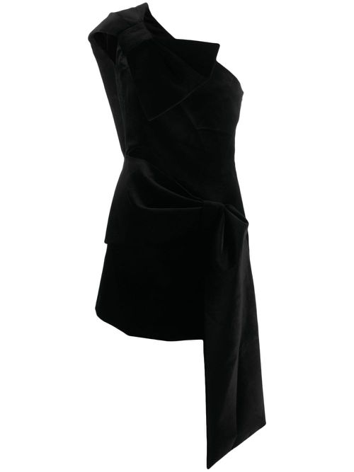 Bow-detail cut-out minidress - Black