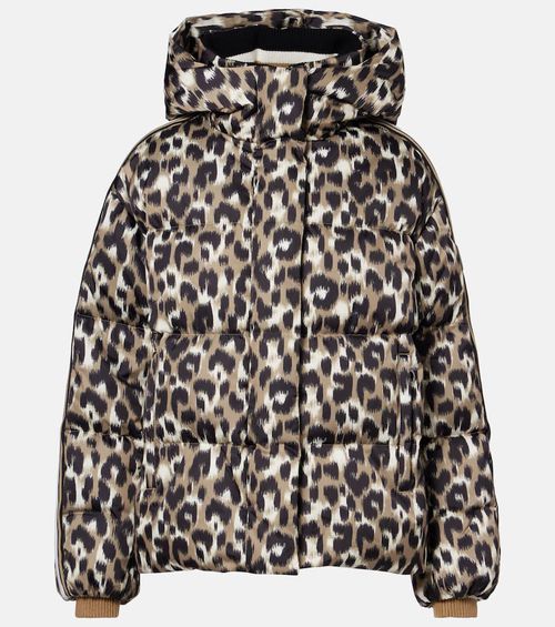 Ada leopard-print down ski jacket