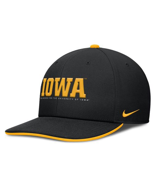 Men's Black Iowa Hawkeyes 2025 On-Field Pro Performance Adjustable Hat - Black