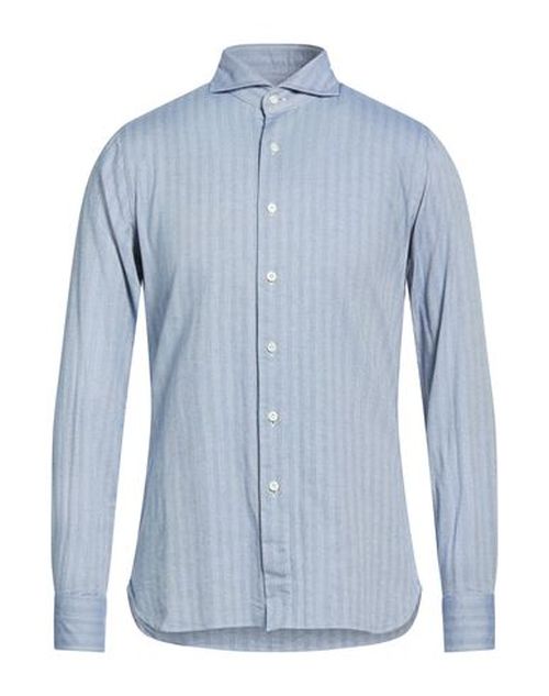 Man Shirt Light blue Size 19 Cotton