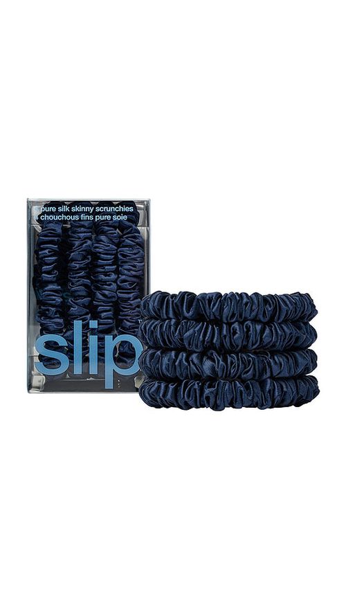 Slip Skinny Scrunchies Set Of 4 in Navy
